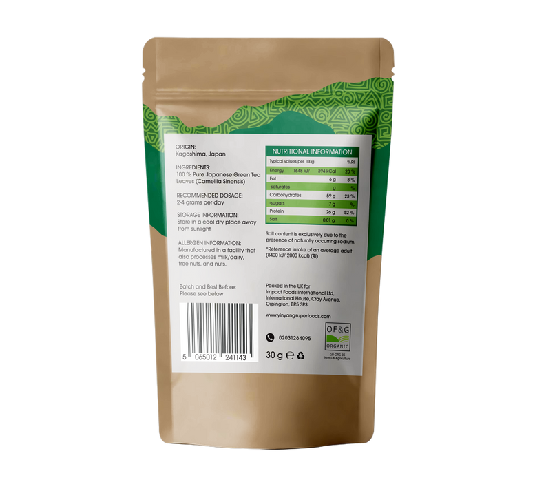 Organic Ceremonial Matcha Powder, Japanese 30g