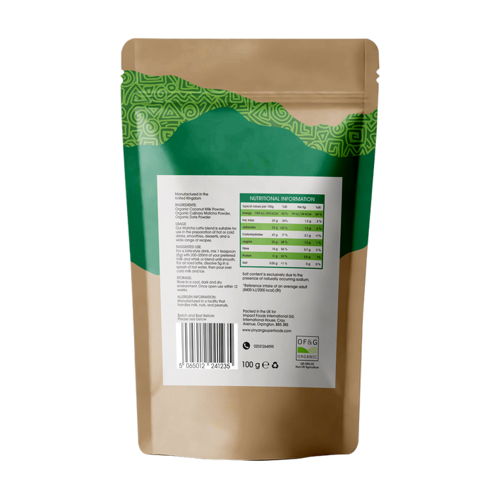 Organic Matcha Latte Powder